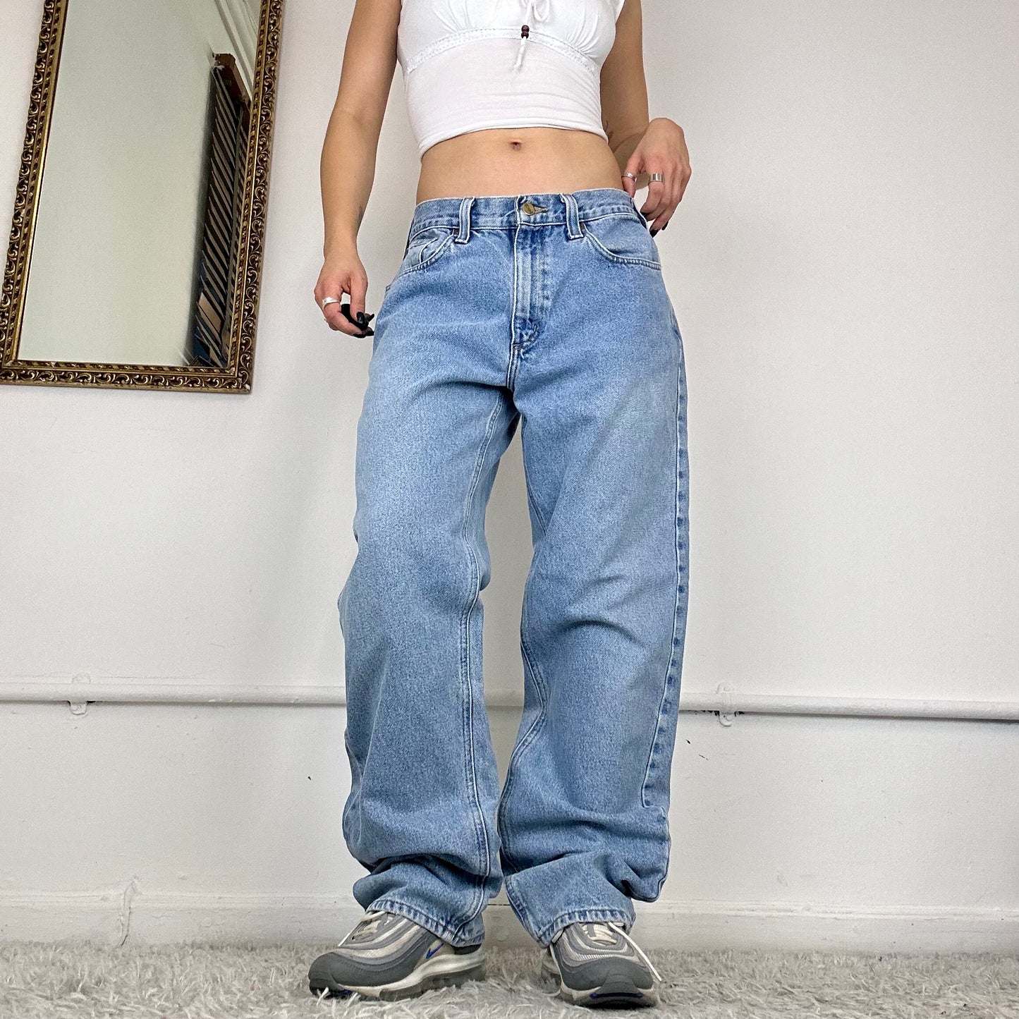 light wash baggy carhartt jeans