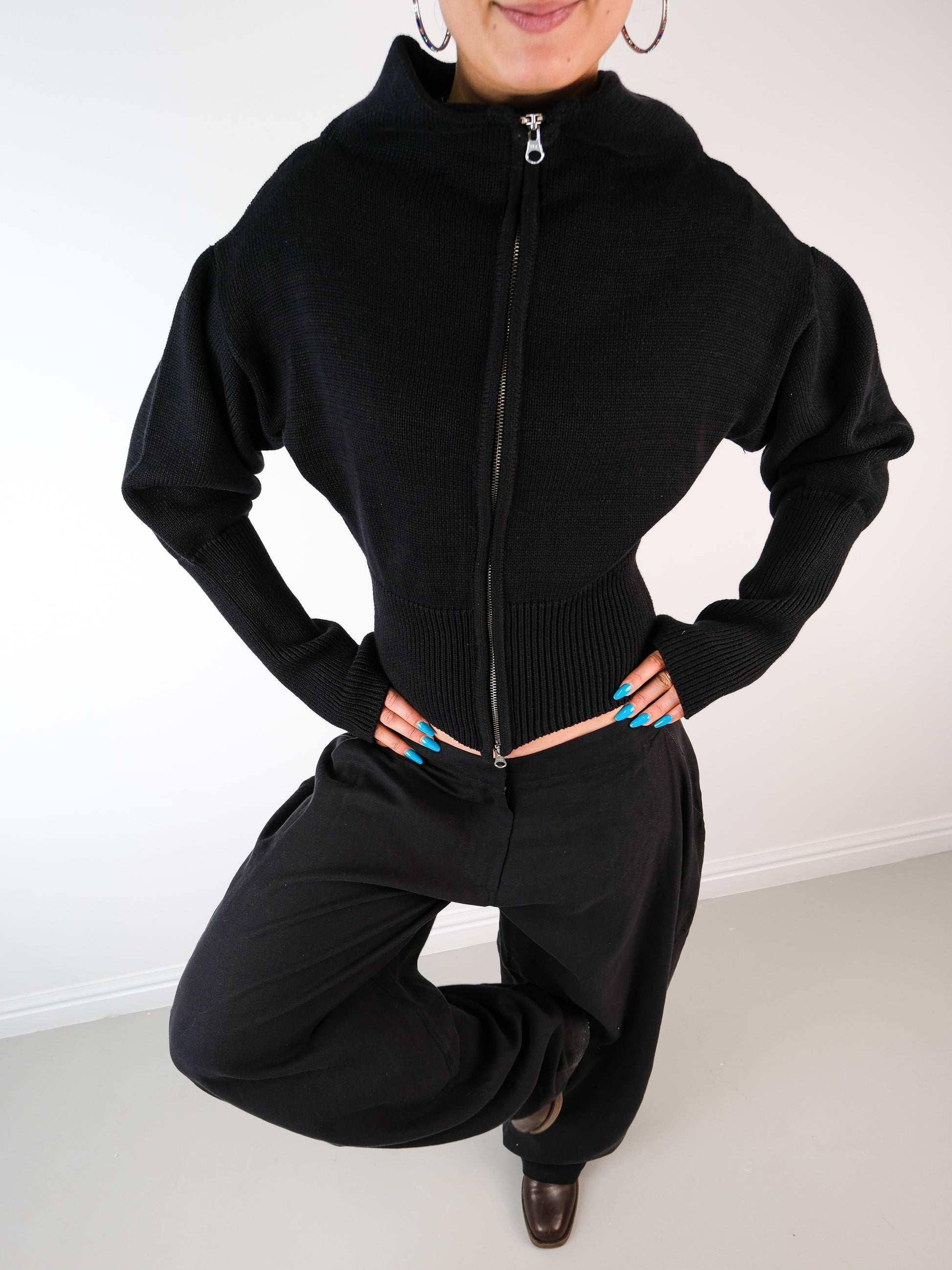 rowan balloon jumper - black knit