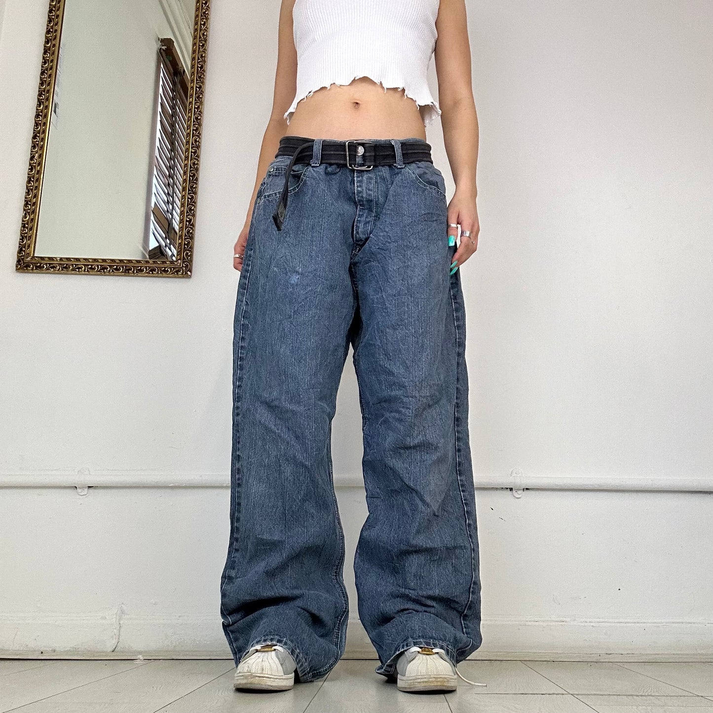 00’s baggy wide leg jeans