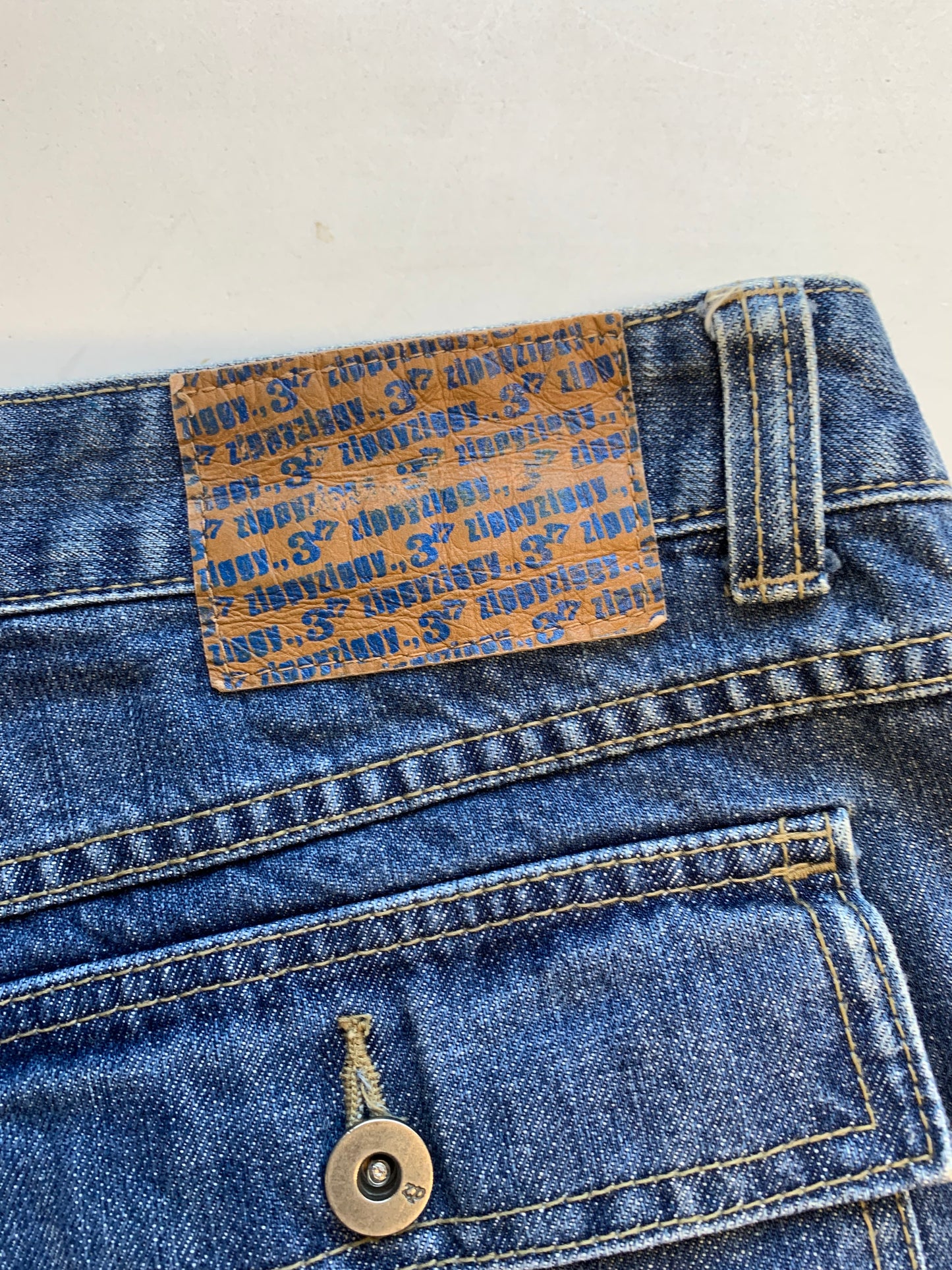 00’s baggy patchwork jeans