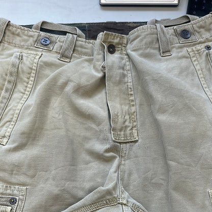 baggy khaki cargo shorts