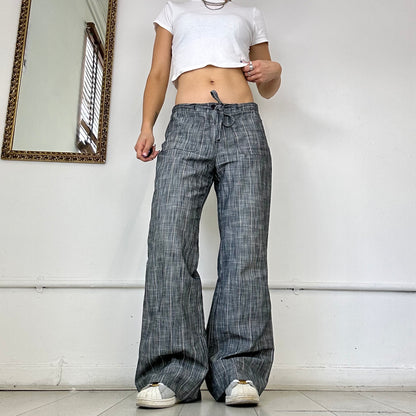 2000's wide leg pinstripe trousers