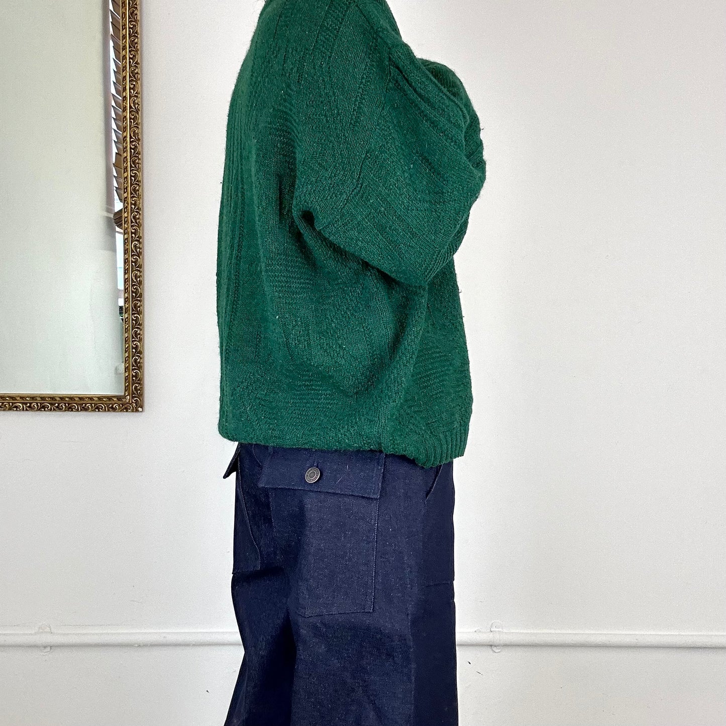 green vintage knitted jumper