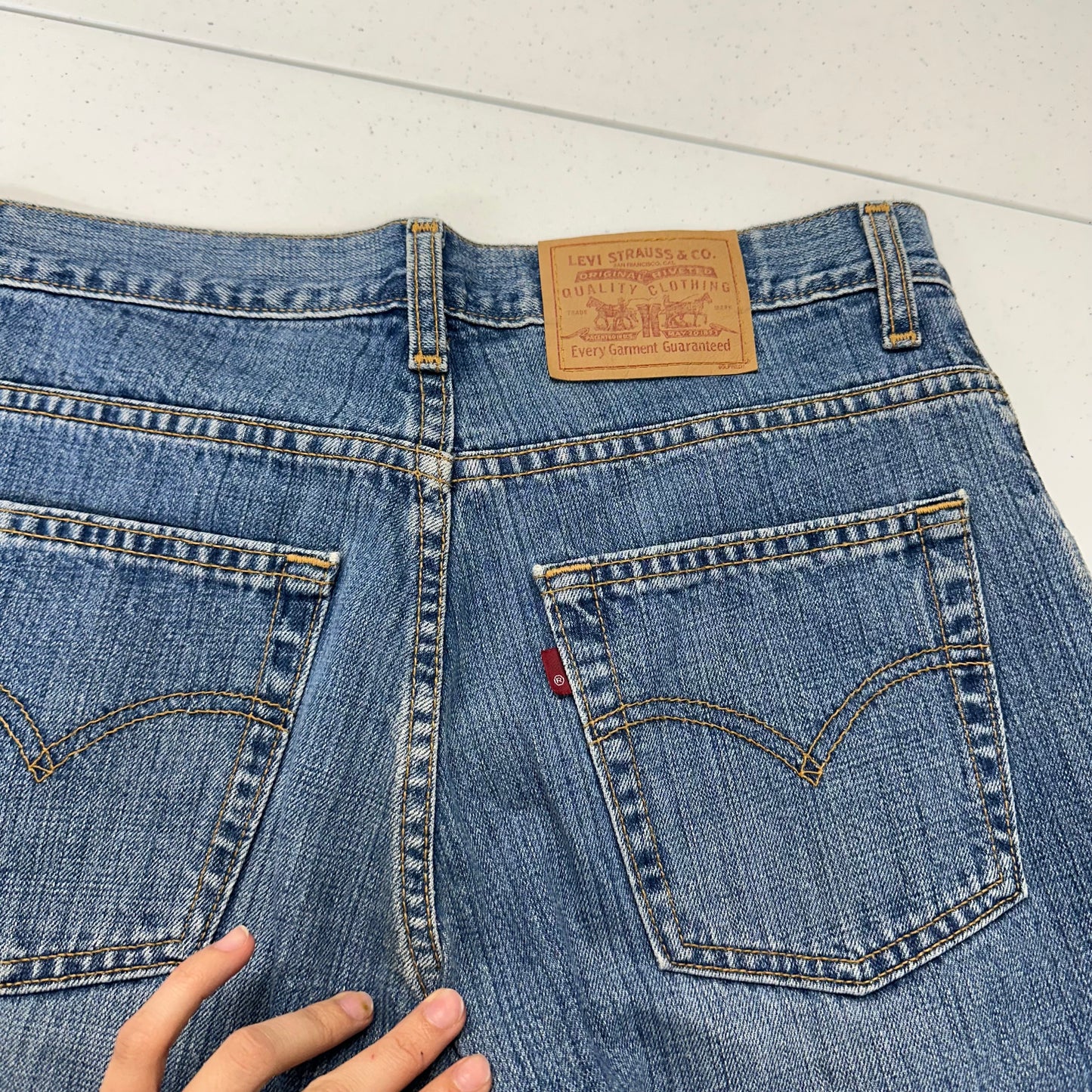 vintage levi's mid wash bootcut jeans