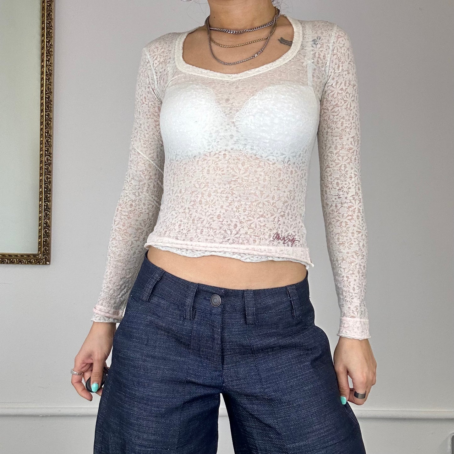 vintage miss sixty mesh top