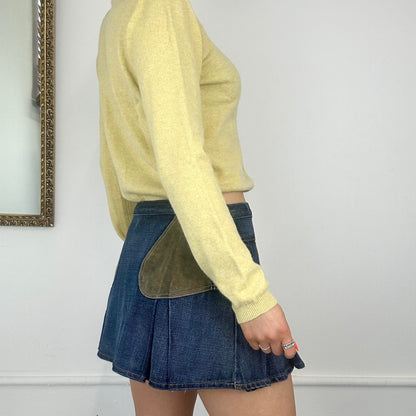 vintage yellow cashmere cardigan