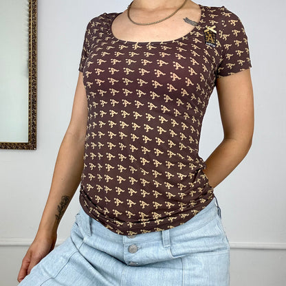 2000’s brown monogram slinky top