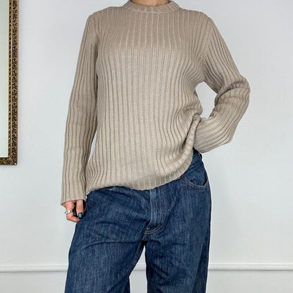 ribbed knitted jumper by sisley