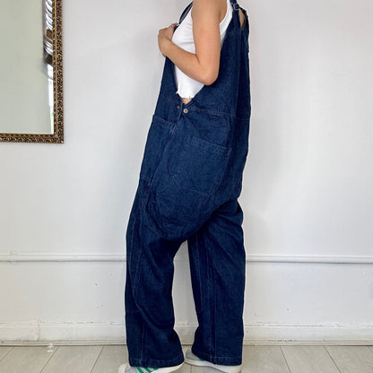 dark wash denim dungarees