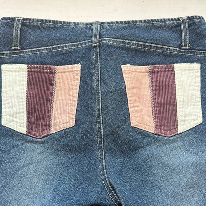 2000’s striped flared jeans