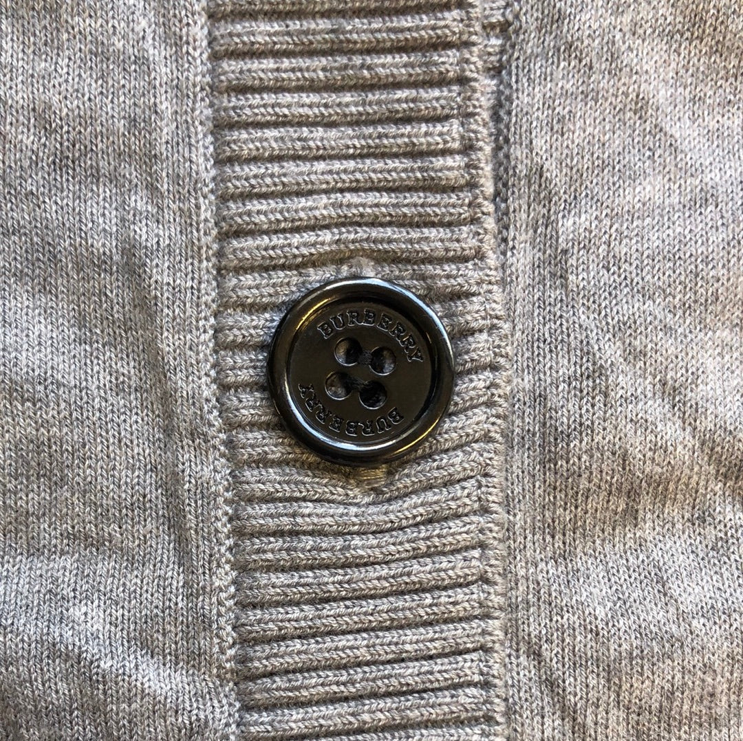 grey button up cardigan by burberry