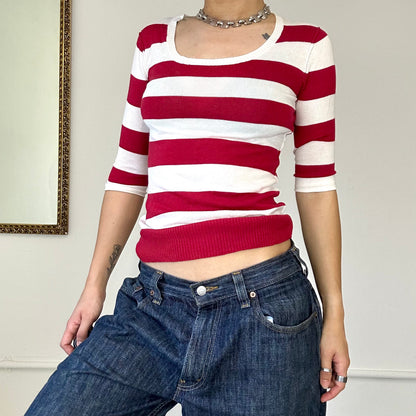 red and white striped dolce & gabbana top