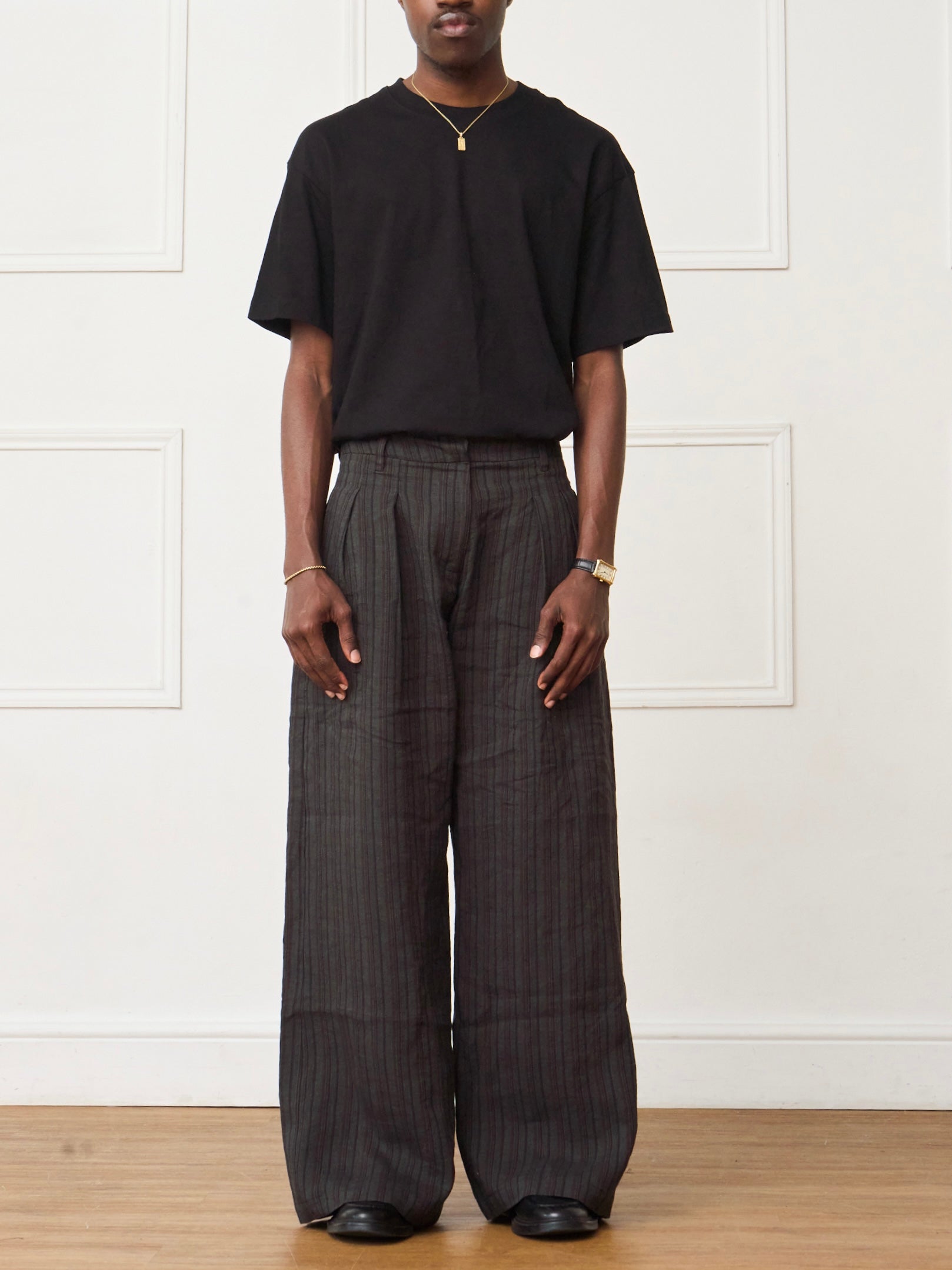 parker trouser - cinder linen