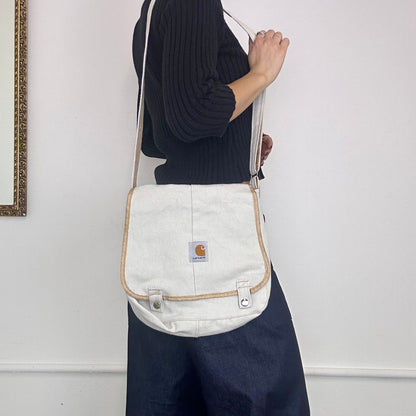 cream carhartt crossbody bag