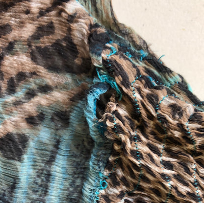 00’s sheer leopard print blouse