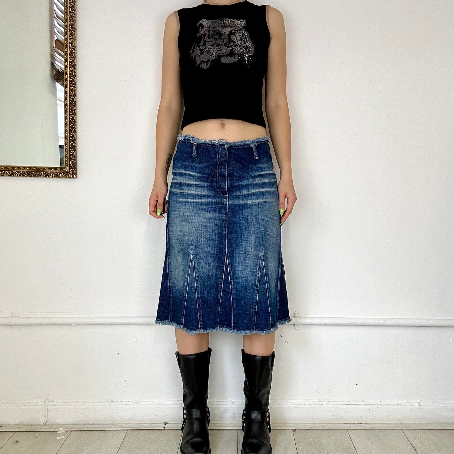 2000’s denim midi skirt