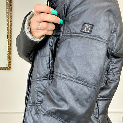 vintage armani jeans puffer coat