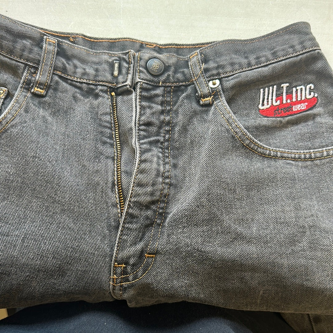 black denim cargo jeans by walter jeans