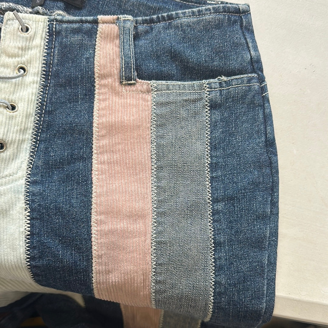 2000’s striped flared jeans