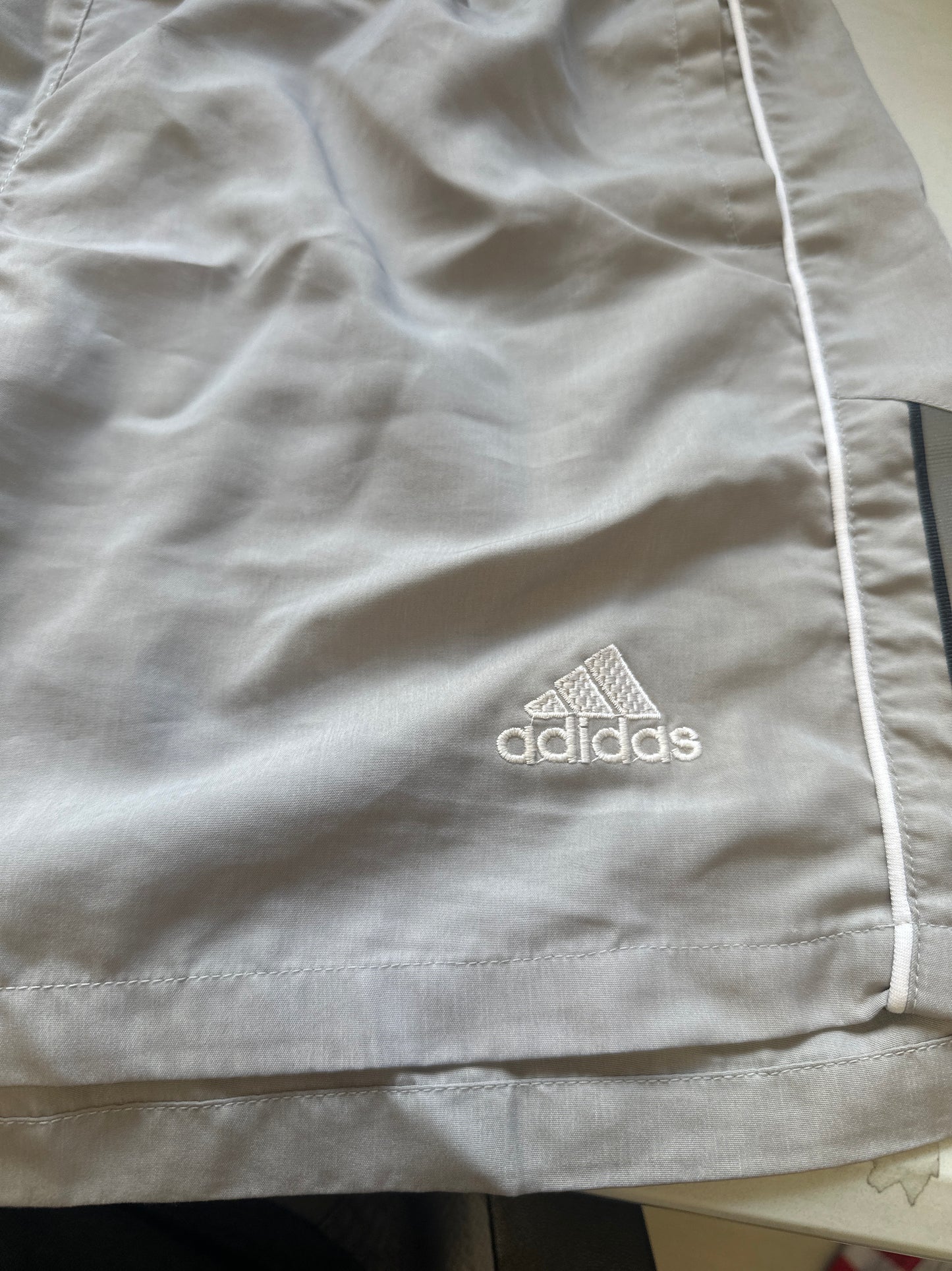 vintage grey adidas track shorts