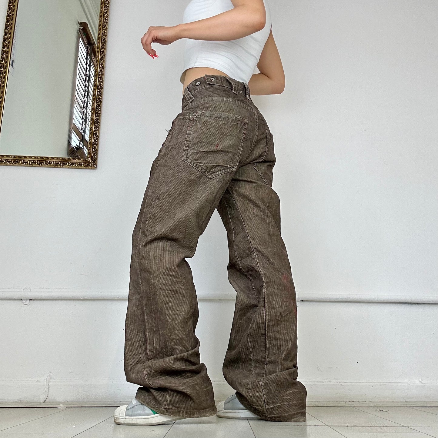 g-star brown baggy corduroy trousers