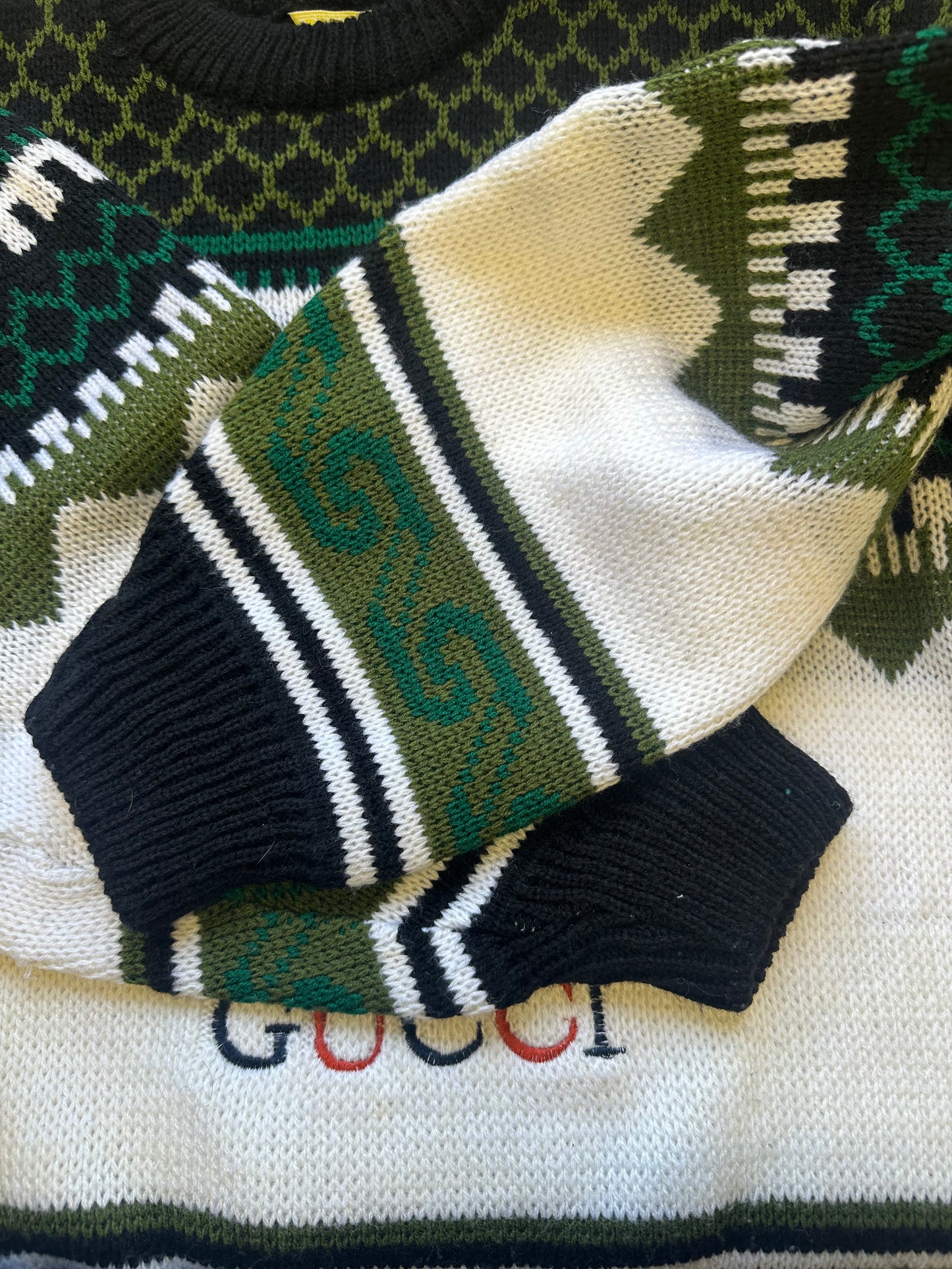 vintage gucci bootleg knit jumper