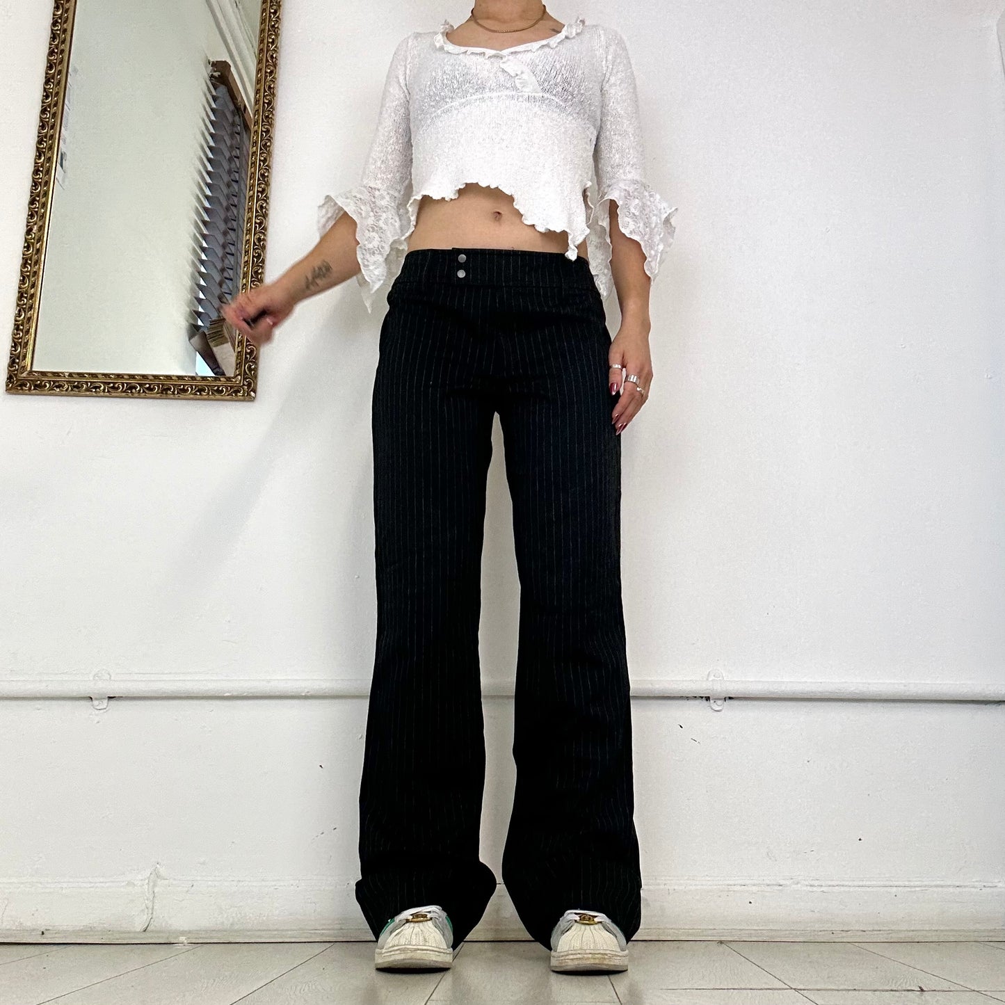 vintage pinstripe trousers