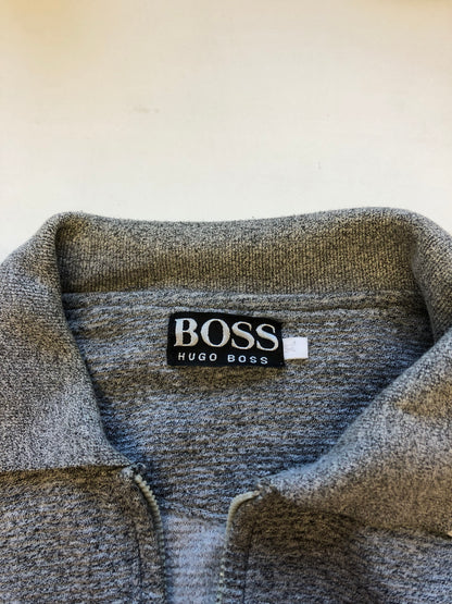 grey hugo boss 1/4 zip up