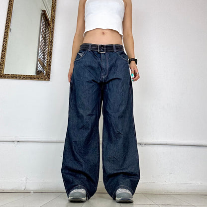 baggy dark wash jeans