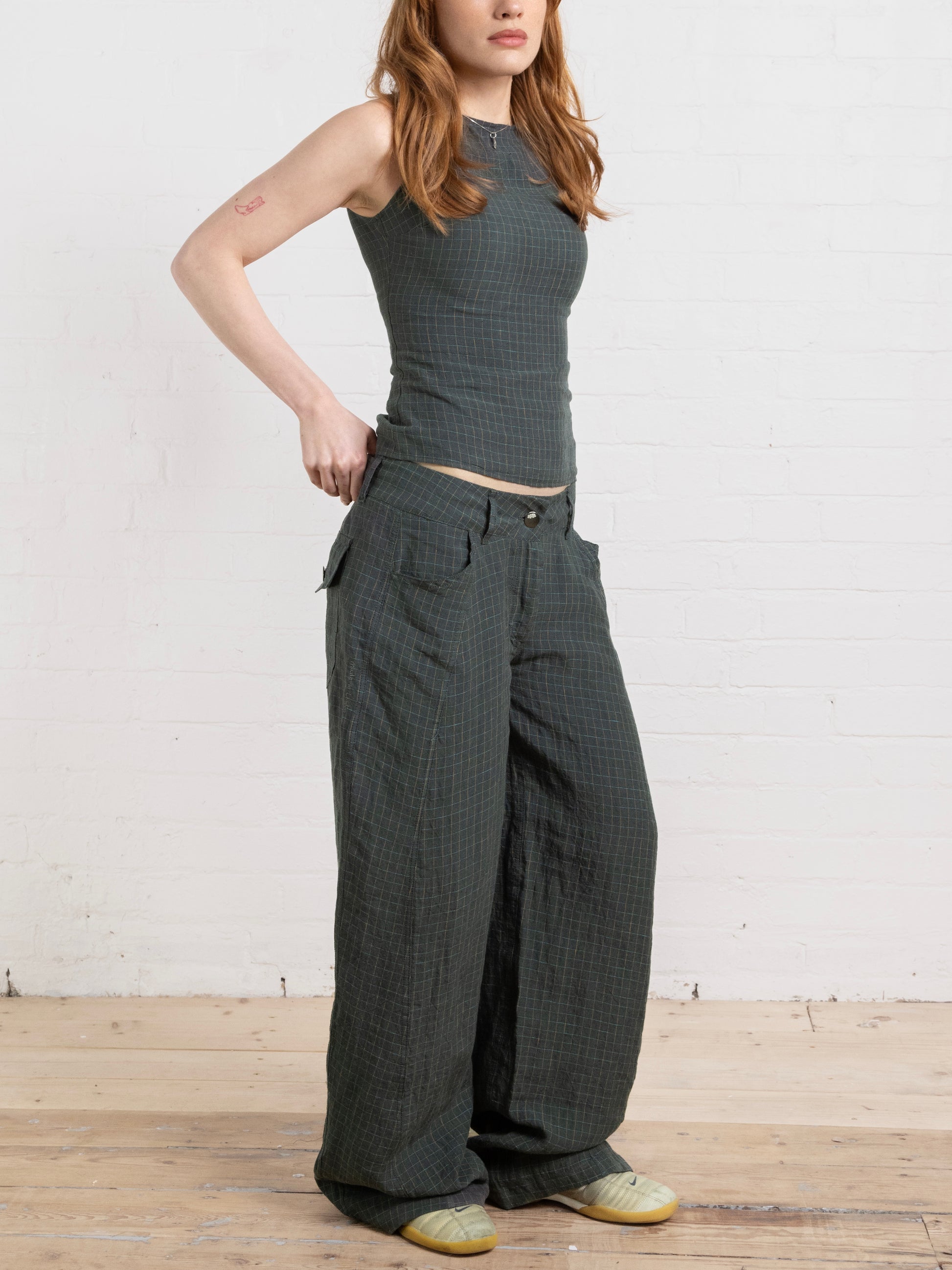 balloon trouser - fern linen