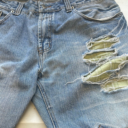 2000’s distressed patchwork jeans