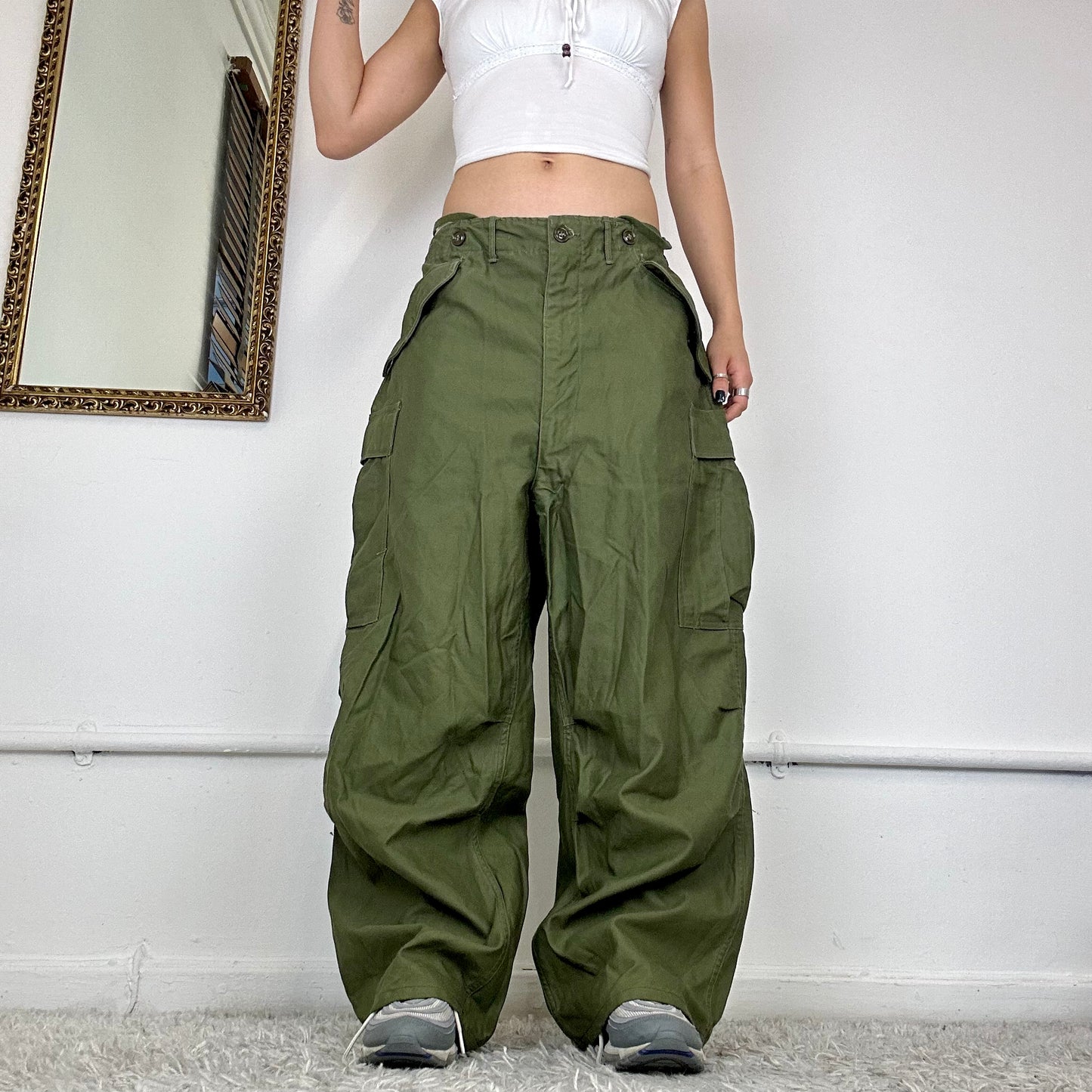 vintage wide leg cargo pants