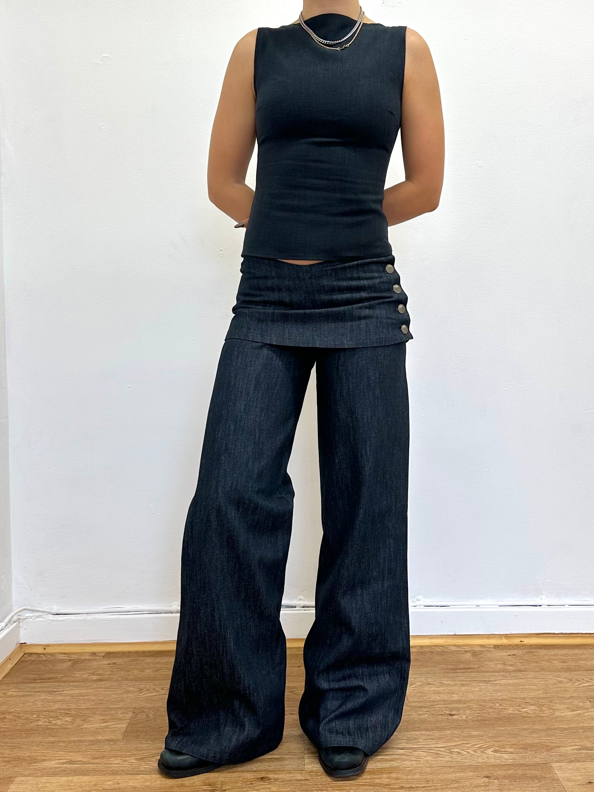 shay trouser - navy denim