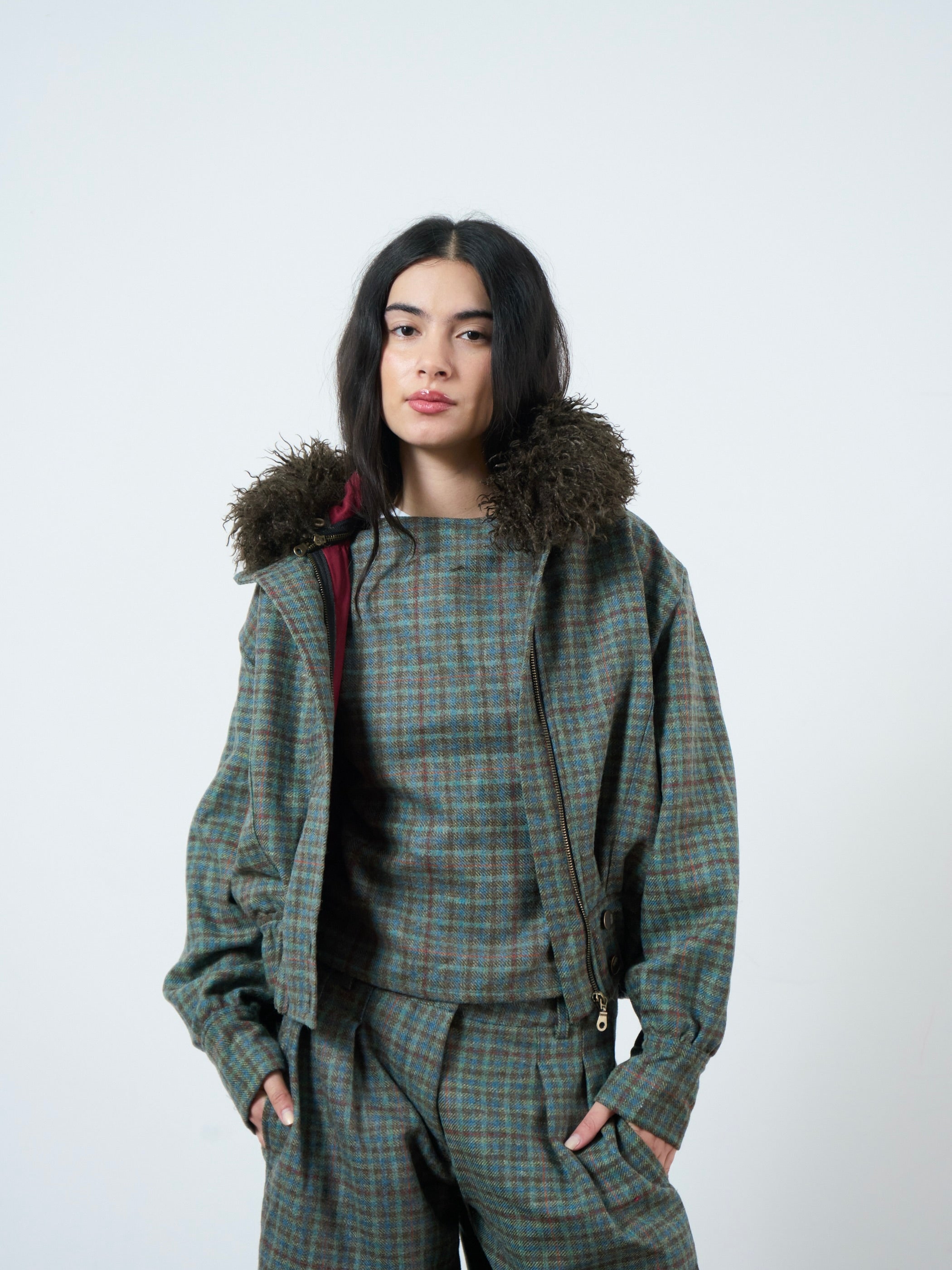 slouch jacket - cedar wool