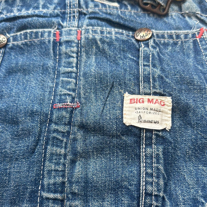 vintage blue denim dungarees