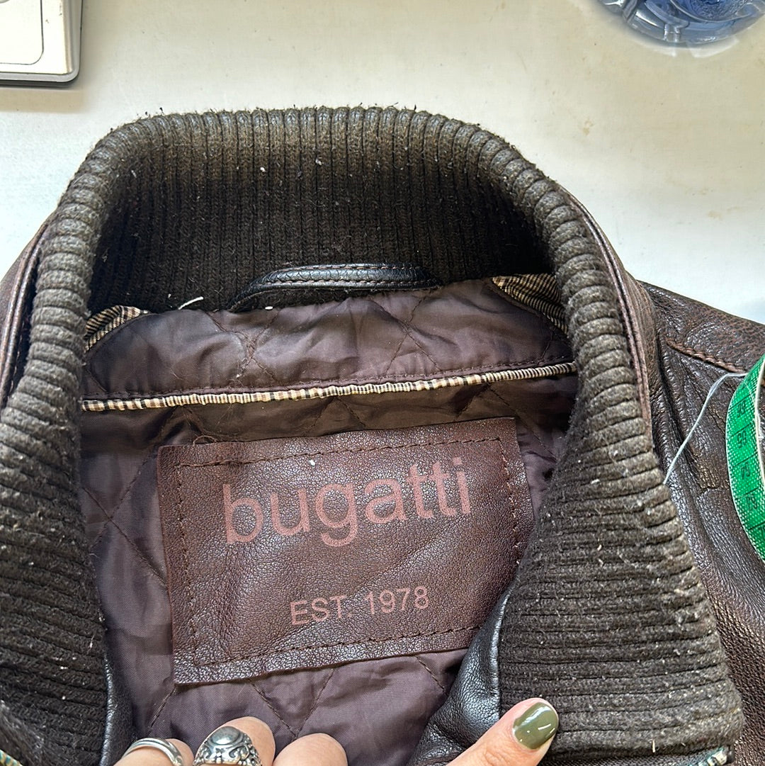 brown bugatti leather jacket