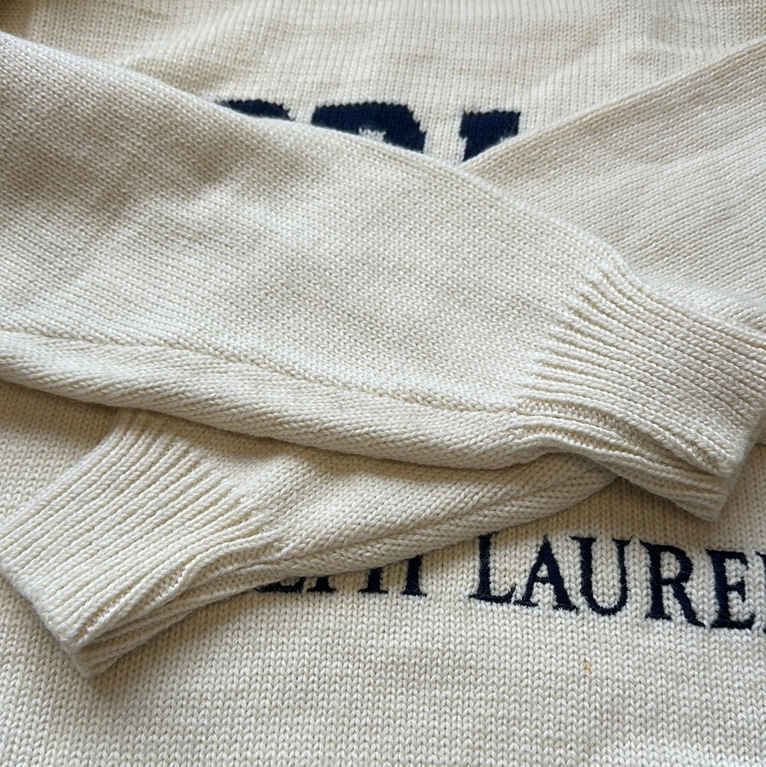 vintage cream ralph lauren knit jumper