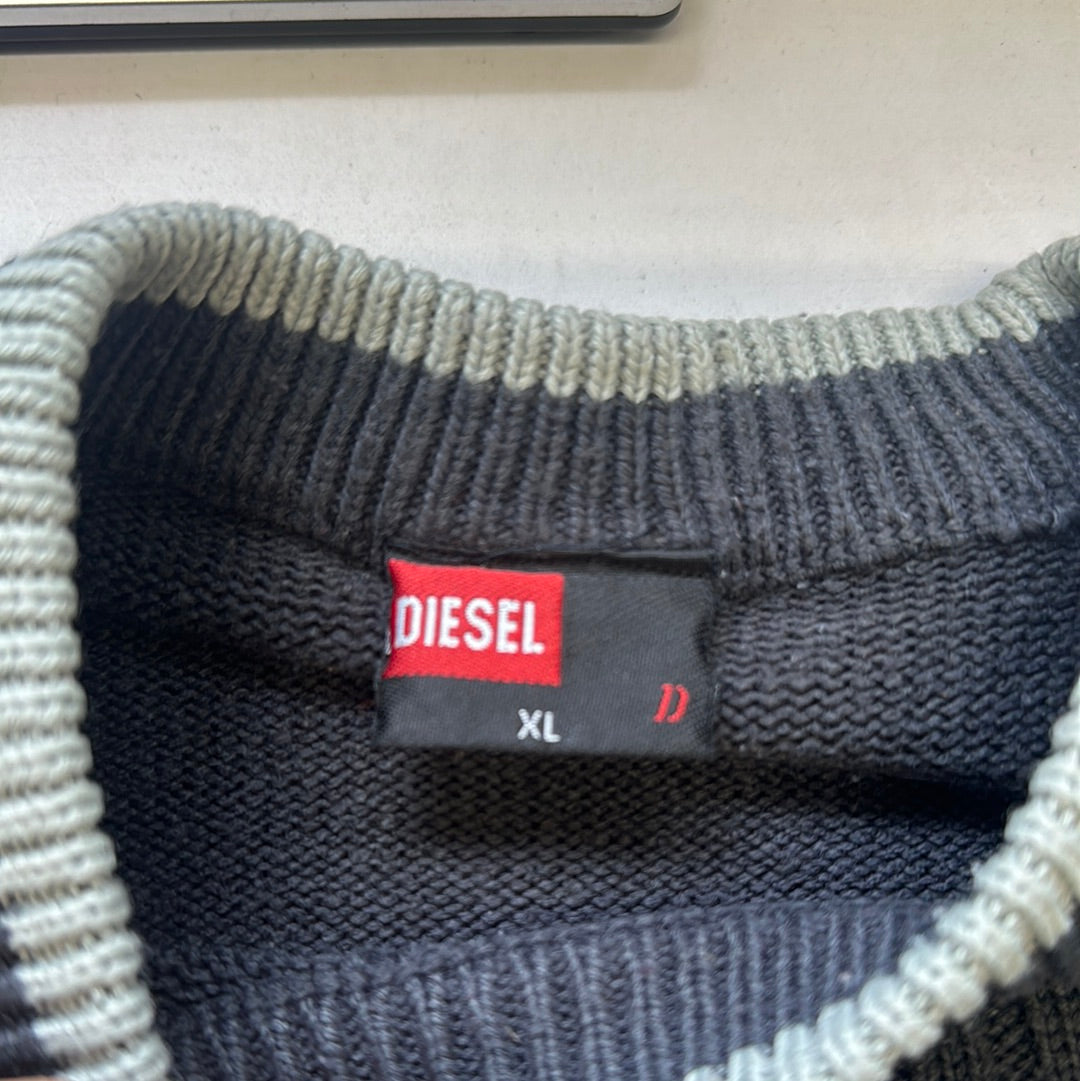 vintage grey diesel knitted jumper