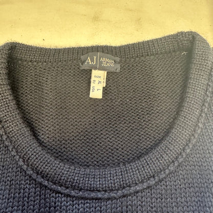 armani jeans navy knitted jumper