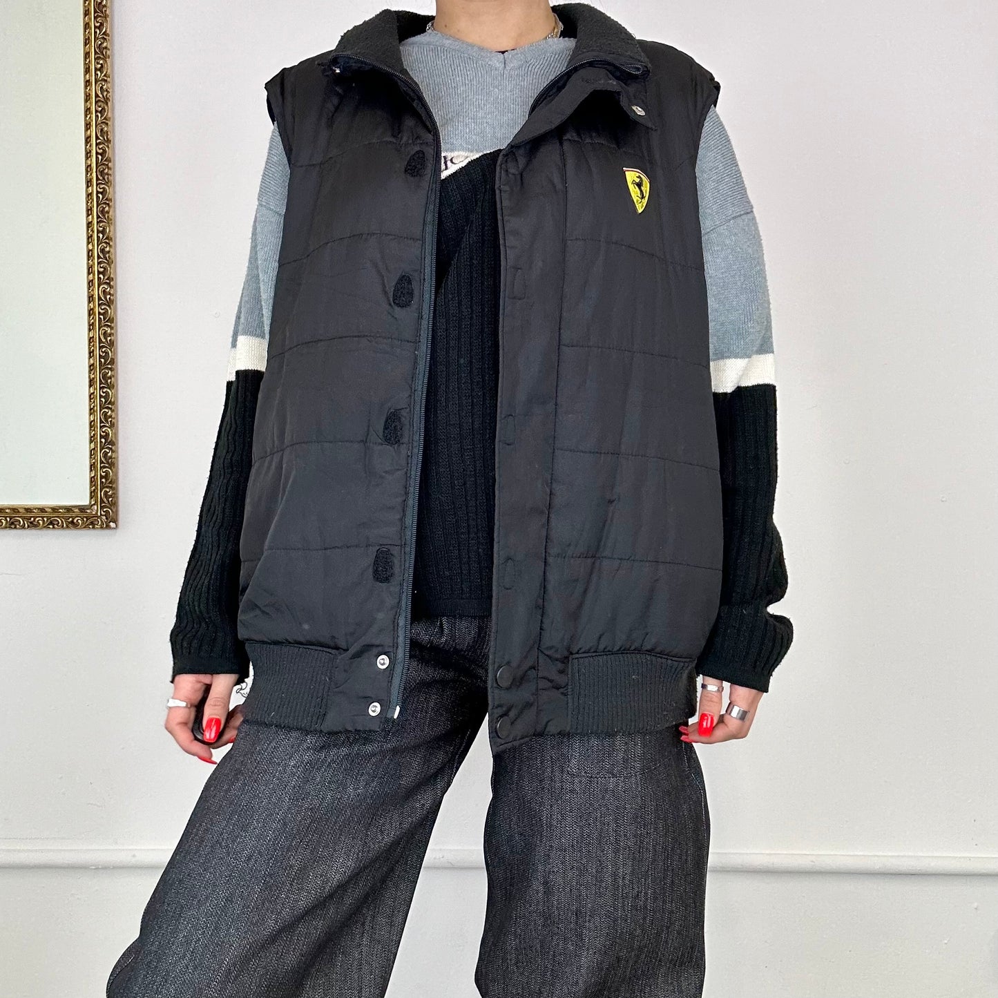 vintage ferrari puffer gilet