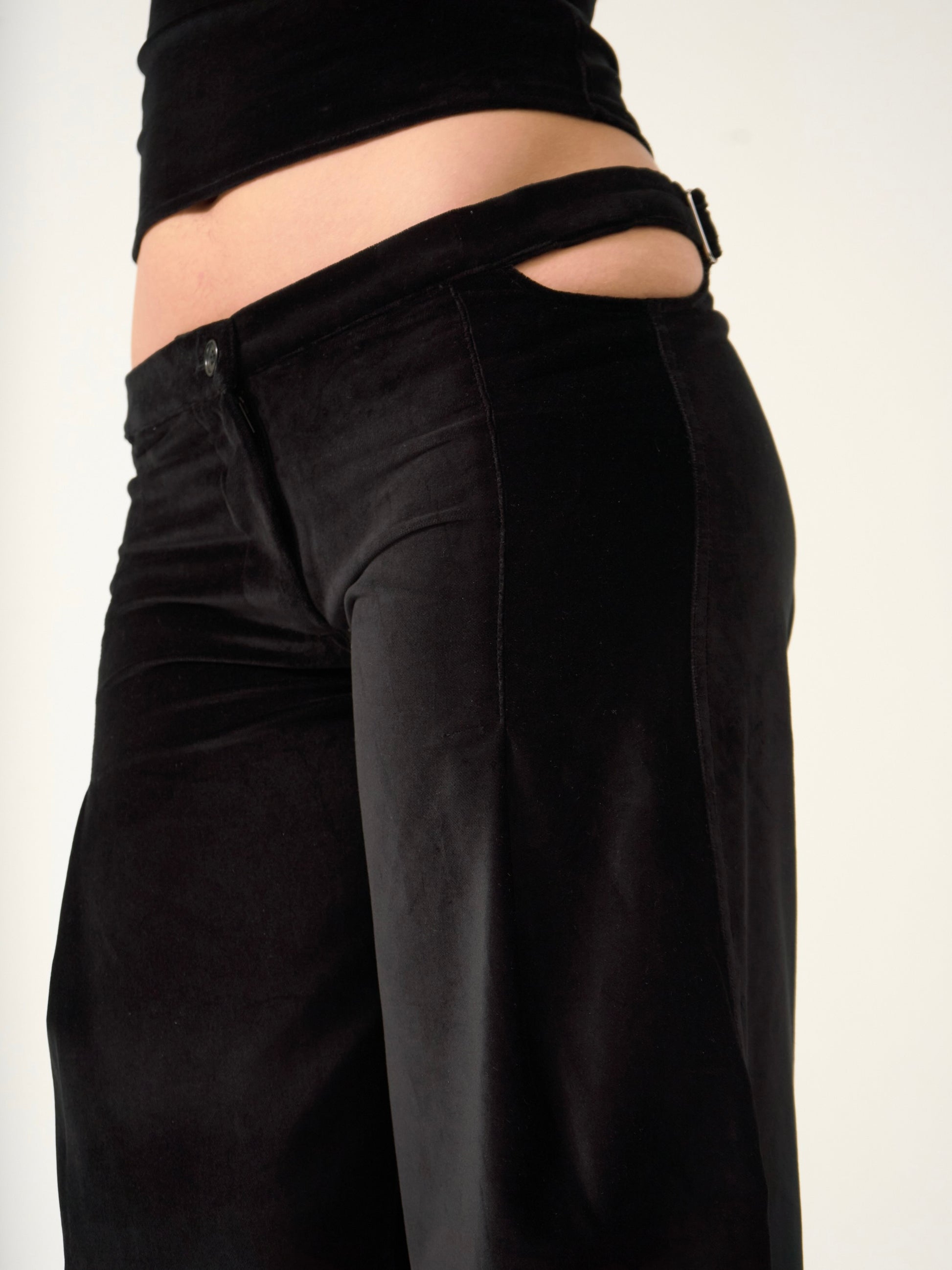 vivienne trouser - black velvet