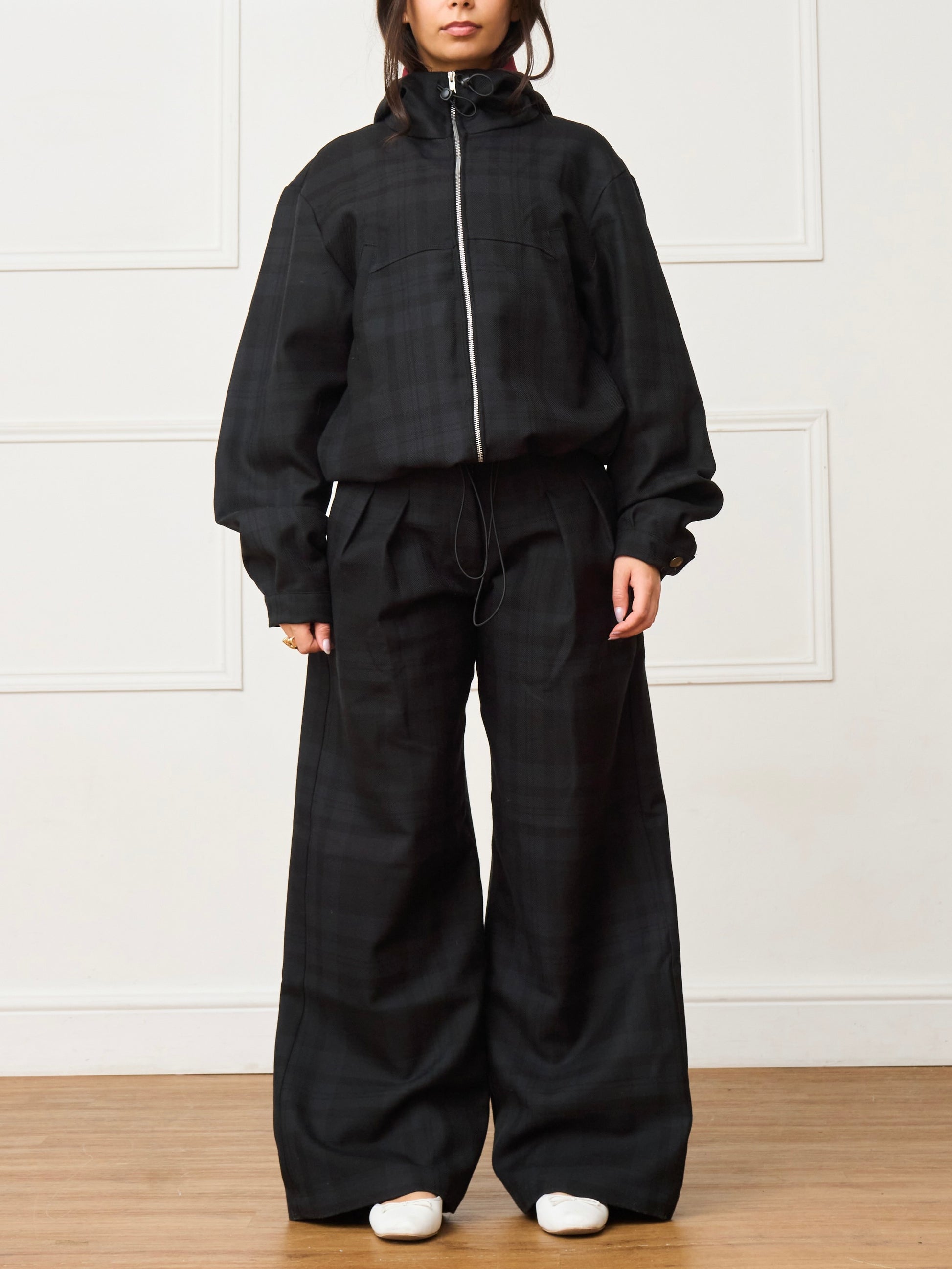 parker trouser - black wool