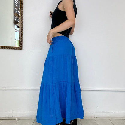 cobalt blue maxi skirt