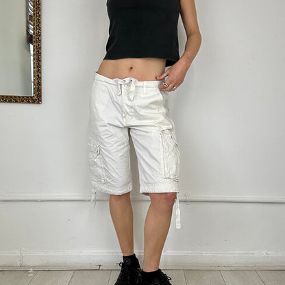 white cargo shorts by emporio armani