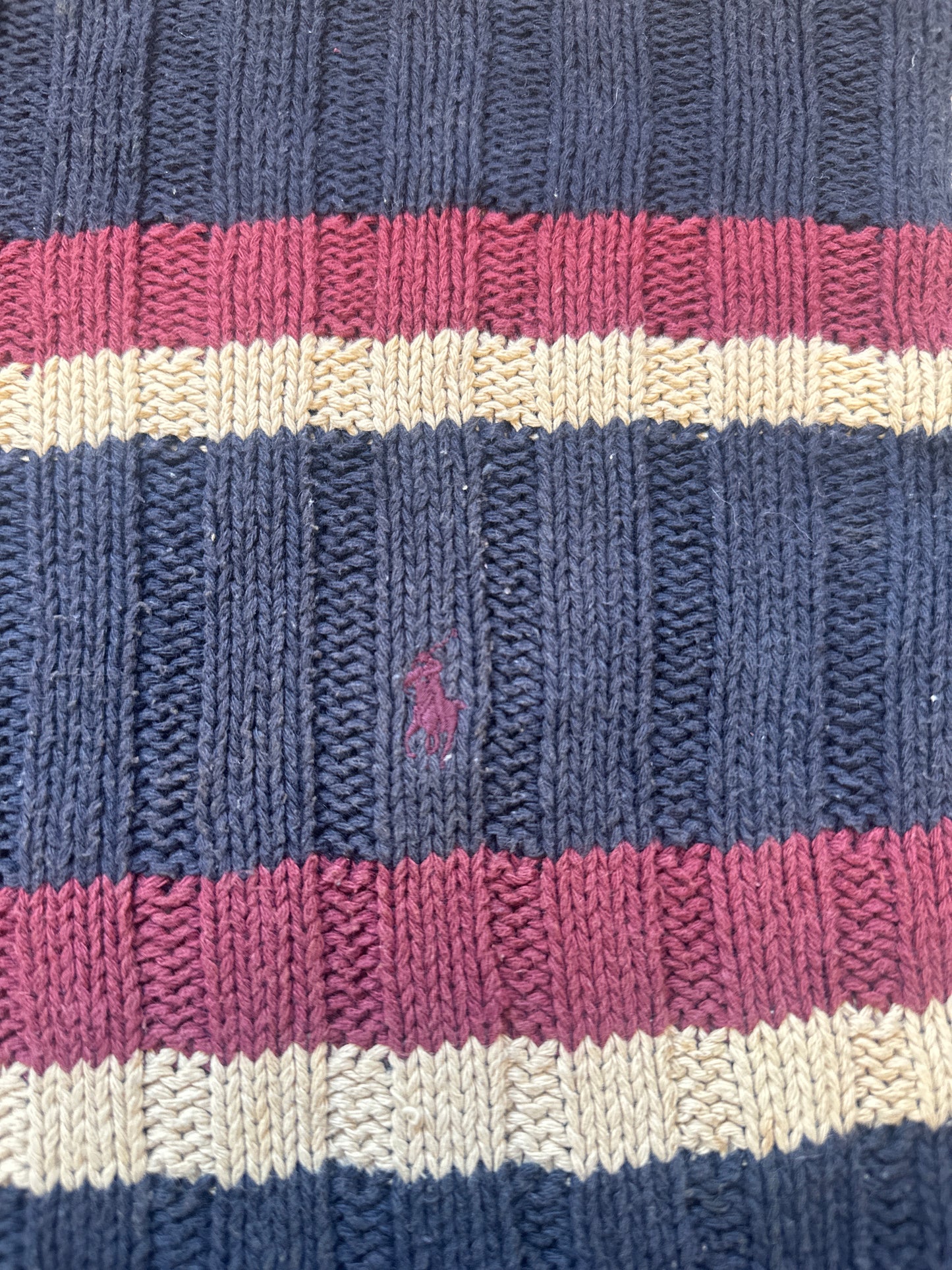 vintage multicolour striped knitted  jumper by ralph lauren