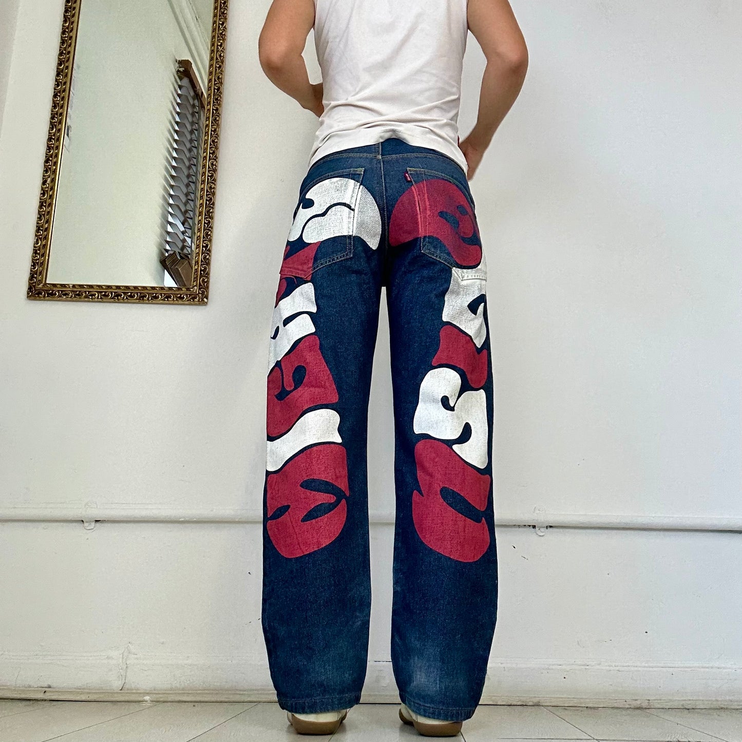 vintage evisu straight leg jeans