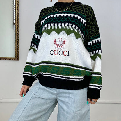 vintage gucci bootleg knit jumper