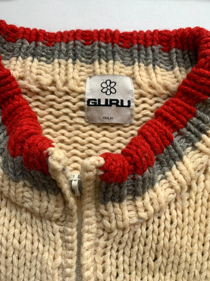 2000’s zip-up knitted jumper by Guru