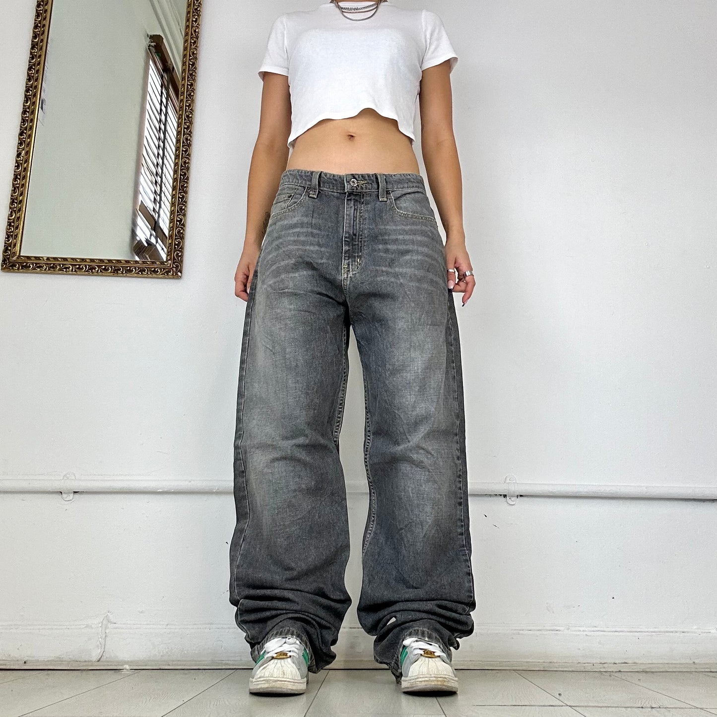 90's grey baggy jeans by polo Ralph lauren