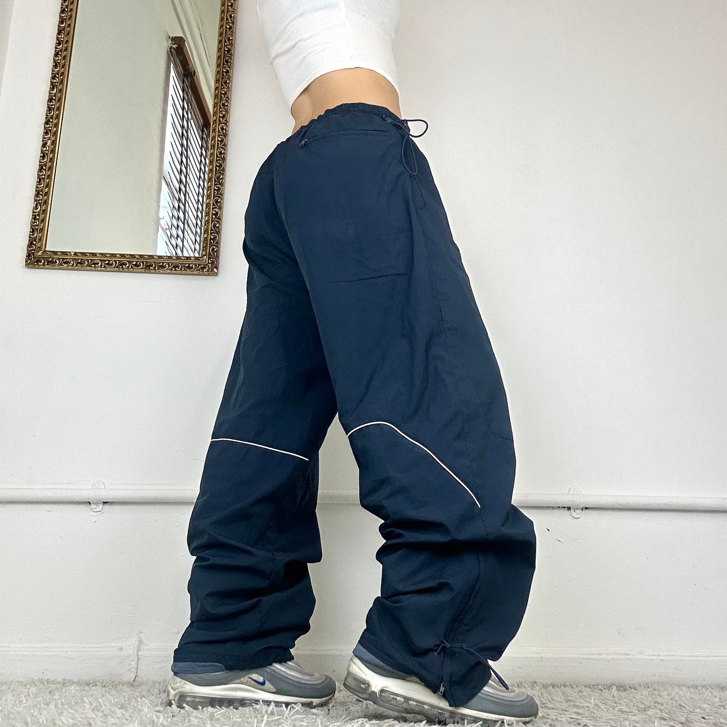 vintage nike toggle waist trousers